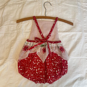 Poinsettia Romper 3T