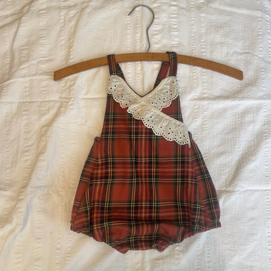 Fall Plaid Romper Size 12-18m