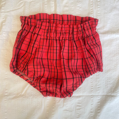 Orange and Black Checked Bloomers 18-24m