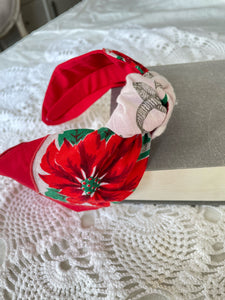 Red Poinsettia Headband