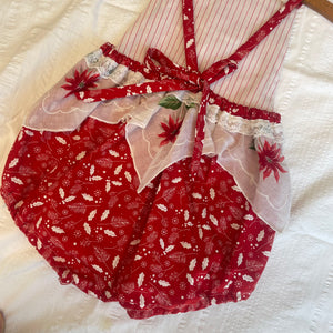 Poinsettia Romper 3T