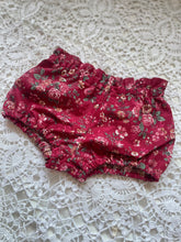 Red Shortie Bloomers 6-12m