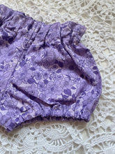 Purple Floral Shortie Bloomers 0-6m