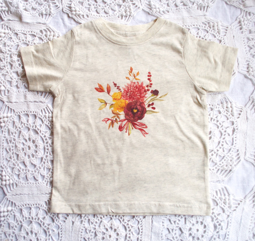 Toddler/Kid Watercolor Bouquet Tee RTS (2T, 4T)
