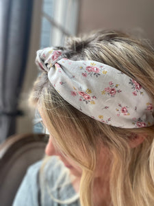 Small Gray Floral Headband